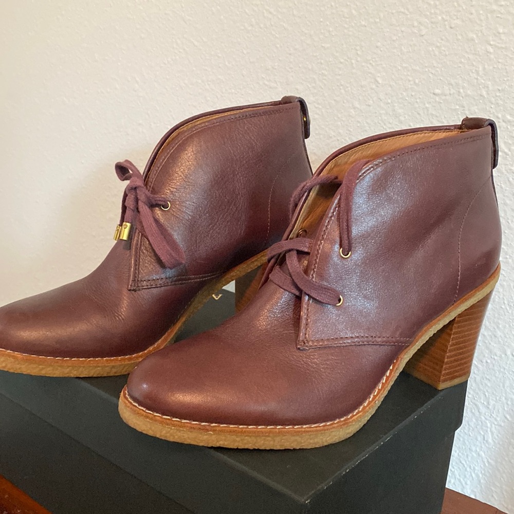 Coach leather ankle boots